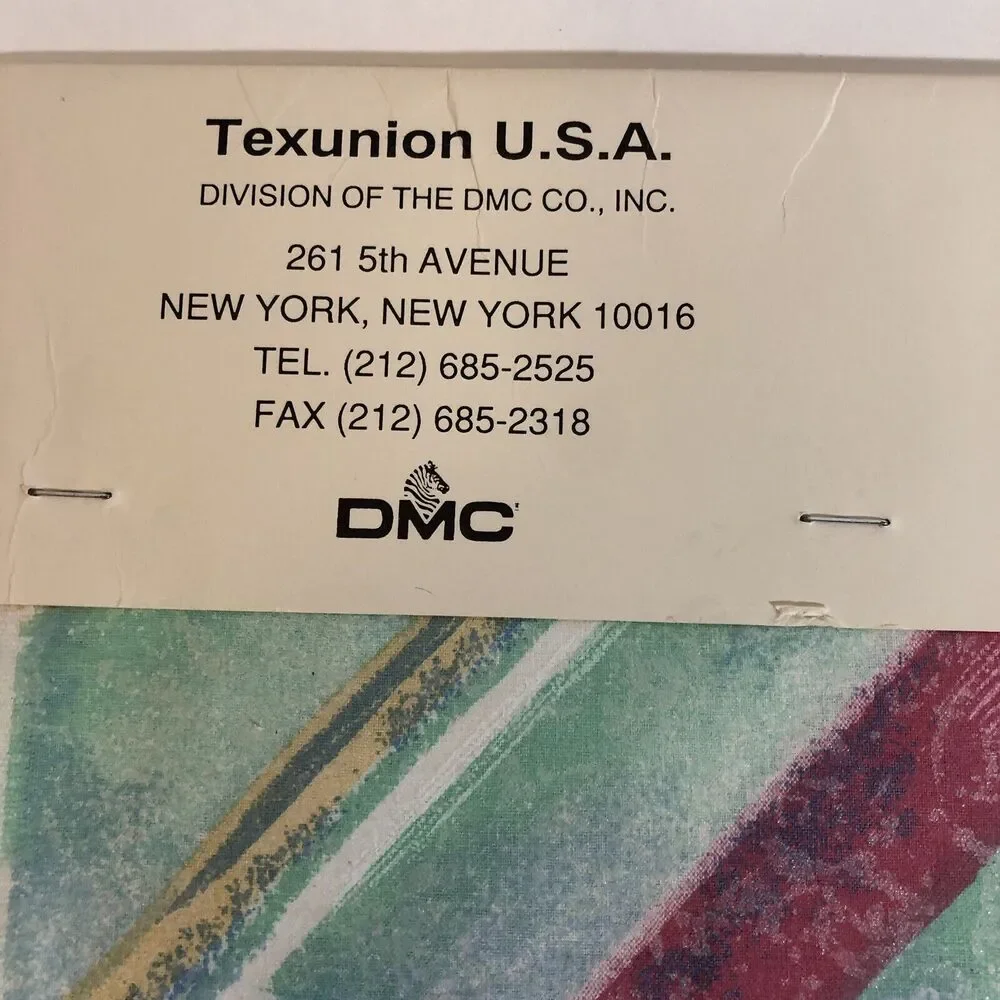 Vintage TexUnion Fabric Samples, Striped Key West Pattern Cotton with Teflon 26